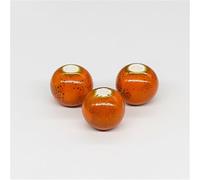 FYJDI 100 Pcs Porcelain Beads Chinese Round Ceramic Beads 10mm Large Hole Loose Spacer Bead Craft Bracelets Bead for Handmade Jewelry Making Bracelet Necklace Earrings Making