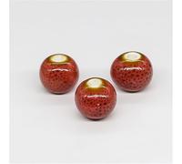 FYJDI 100 Pcs Porcelain Beads Chinese Round Ceramic Beads 10mm Large Hole Loose Spacer Bead Craft Bracelets Bead for Handmade Jewelry Making Bracelet Necklace Earrings Making