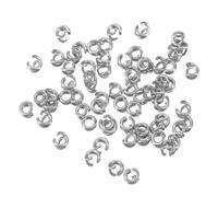 FYJDI 1000 Pcs 5mm Stainless Steel Open Jump Rings, Round Thick Connector Rings for Jewelry Making Split Rings Circle Clasp Connectors Rings for Keychains Earring Necklace Repair