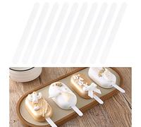 FYJDI 20 Pcs Acrylic Ice Cream Stick Popsicle Cakesicle Sticks, Reusable Craft for Family Parent-Child DIY Craft Homemade Candy Lollipop Tools Lolly Accessories Ice Pop Mold Sticks, 4.5 Inch, White