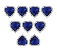 FYJDI 20 Pcs Heart Shaped Sew on Rhinestones, Sew on Claw Rhinestones Sewing Embellishments Buttons Heart Crystal Rhinestones Flatback Diamond Rhinestones for DIY Crafts Clothing Crafting, 8mm
