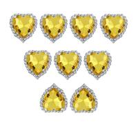 FYJDI 20 Pcs Heart Shaped Sew on Rhinestones, Sew on Claw Rhinestones Sewing Embellishments Buttons Heart Crystal Rhinestones Flatback Diamond Rhinestones for DIY Crafts Clothing Crafting, 12mm