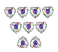 FYJDI 20 Pcs Heart Shaped Sew on Rhinestones, Sew on Claw Rhinestones Sewing Embellishments Buttons Heart Crystal Rhinestones Flatback Diamond Rhinestones for DIY Crafts Clothing Crafting, 8mm