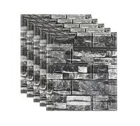 FYJDI 5 Pcs 3D Brick Textured Pattern Wallpaper 13.78" x 14.95" Waterproof Foam Wallpaper Peel and Stick Faux Brick Wall Panels Self-Adhesive Foam Wall Panels for Interior Wall Decor Bedroom Kitchen