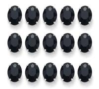 FYJDI 50 Pcs Oval Rhinestones for Crafting 13 x 18 mm Transparent Flat Back Claw Rhinestones Sew on Crystal Clear Glass Rhinestone for Jewelry Making Clothes Shoes Bags DIY Sewing Crafts