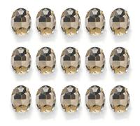 FYJDI 50 Pcs Oval Rhinestones for Crafting 18 x 25 mm Transparent Flat Back Claw Rhinestones Sew on Crystal Clear Glass Rhinestone for Jewelry Making Clothes Shoes Bags DIY Sewing Crafts