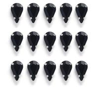 FYJDI 50 Pcs Teardrop Crystal Rhinestone 5 x 8 mm Sew-on Flatback Crystal Rhinestones with Holes Water Drop Shaped Crystal Glass Rhinestones for Clothes, Costume Dresses, Shoes, DIY Crafts