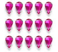 FYJDI 50 Pcs Teardrop Crystal Rhinestone 5 x 8 mm Sew-on Flatback Crystal Rhinestones with Holes Water Drop Shaped Crystal Glass Rhinestones for Clothes, Costume Dresses, Shoes, DIY Crafts