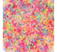 FYJDI 50g 4mm Transparent Glass Beads Bulk About 500 Pcs Tiny Glass Loose Spacer Bead Small Round Waist Beads Mini Spacer Bead for Earring Bracelet Necklace Jewelry Making