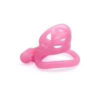 FYJENNICC Cobra 2.0 Chastity Cage - Lightweight Resin Male Chastity Device with Invisible Lock,Bondage Gear for Men Beginner-Friendly Design with 4 Adjustable Rings Adult Sex Toy (Pink, Nub)