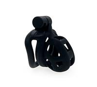 FYJENNICC Cobra 2.0 Chastity Cage - Lightweight Resin Male Chastity Device with Invisible Lock,Bondage Gear for Men Beginner-Friendly Design with 4 Adjustable Rings Adult Sex Toy (Black, Nub)