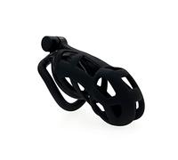 FYJENNICC Cobra 2.0 Chastity Cage - Lightweight Resin Male Chastity Device with Invisible Lock,Bondage Gear for Men Beginner-Friendly Design with 4 Adjustable Rings Adult Sex Toy (Black, Standard)