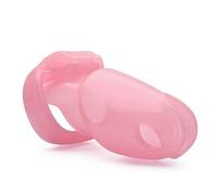 FYJENNICC HT-V4 Penis Cage Chastity Cage for Men | 5 Adjustable Wide Rings & 6 Colors | Beginner-Friendly | Adult Sex Toy with Sizing Guide (Pink, Maxi)