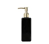 FYJL Soap Dispenser 250ml Soap Bottle, Colorful Bathroom Countertop Decoration, Soap Dispenser, Refillable Empty Bottle Wall Mounted Soap Dispenser(Black with gold)