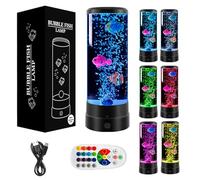 FYKERO Lava Lamp- Realistic Jellyfish Lamp with Remote and USB, 16 Color Changing Jellyfish Aquarium Light for Home Decoration & Office, Boys Girls Birthday Gift Black