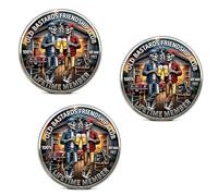 FYKTIK 3PCS Old Friends Forever Club Coin, Funny Old Bastards Friendship Keepsake Challenge Coins, Skeleton Beer Brotherhood Coins, Novelty Gift for Friends, Motorcycle Riders, A