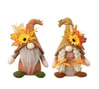 FYKTIK Autumn Gonk Gnomes Plush Decorations, Fall Gnome Ornaments with Pumpkin, Scandinavian Thanksgiving Gnomes Decor for Home, Table & Shelf Autumn Decorations (2PCS)