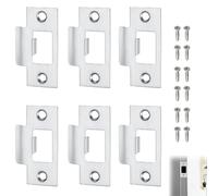 FYKZQWDS 6 PCS Heavy Duty Door Strike Plate, Bolt Lock for Internal Wooden Door, Anti-Theft, Suitable for Residential and Commercial Use