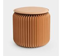HKDJ-Folding Paper Stool, Creative Round Chair Kraft Paper Material with Hexagonal Honeycomb Structure For School, Living, Dining Room & Dormt,Brown