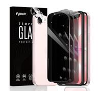 Fylnatc Pack of 3 Privacy Screen Protectors for iPhone 17e/16e + 3 Camera Protection with Easy Mounting Tool, Anti-Spy Tempered Glass Screen Protector