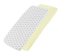 FYLO 4X Spacesaver Cot Fitted Sheet 100% Cotton 100x52cm - 2X Cream / 2X Midnight Grey Star