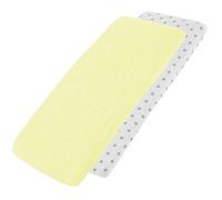 FYLO 4X Spacesaver Cot Fitted Sheet 100% Cotton 100x52cm - 2X Lemon / 2X Midnight Grey Star