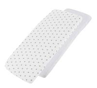 FYLO Crib Jersey Fitted Sheet 100% Cotton 40x90cm - 2X White / 2X Midnight Grey Star
