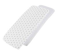 FYLO Crib Jersey Fitted Sheet 100% Cotton 40x90cm - 2X White / 2X Midnight Grey Star