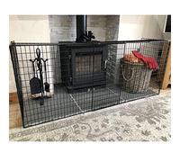 FYLO - Extendable Fireguard Folding Safety Guard Folding Fireplace Cover | Depth 46cm Height 66cm Width from 96.5cm to 168cm - Fixings Included