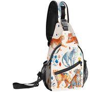 FyLybois Tiger Sling Bag Travel Crossbody Backpack for Women Chest Daypack