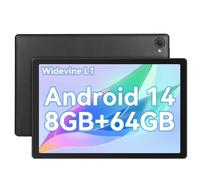 FYMLCPFY Android 14 Tablet 10 Inch Tablet Octa-Core 8GB+64GB(TF 1TB), Android Tablet 1280x800 HD IPS Tablet Wi-Fi 6 Model/Widevine L1/5000mAh/Dual Camera/Face ID Tablet PC 2024 - Black