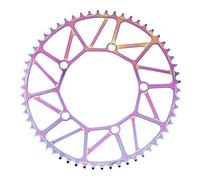 Fymlok Chainring,Bicycle Chainring Single Chainring 130 BCD Bike Chain Ring Narrow Wide 9 10 11 Speed Folding Bicycle Chainwheel 3 Colors 6 Sizes(Colorful 48T)