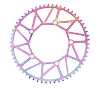 Fymlok Chainring,Bicycle Chainring Single Chainring 130 BCD Bike Chain Ring Narrow Wide 9 10 11 Speed Folding Bicycle Chainwheel 3 Colors 6 Sizes(Colorful 58T)