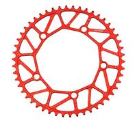 Fymlok Chainring,Bicycle Chainring Single Chainring 130 BCD Bike Chain Ring Narrow Wide 9 10 11 Speed Folding Bicycle Chainwheel 3 Colors 6 Sizes(Red 54T)