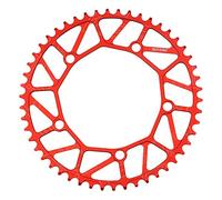 Fymlok Chainring,Bicycle Chainring Single Chainring 130 BCD Bike Chain Ring Narrow Wide 9 10 11 Speed Folding Bicycle Chainwheel 3 Colors 6 Sizes(Red 50T)