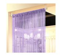 Fymlok Crystal Curtain,Door Beads Glitter Door String Curtain 100x200CM,Living Room Shiny Tassel Silver Line Solid Color Window Home(9)