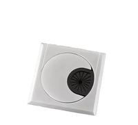 Fymlok Desk Grommet,Desk Cable Hole 2Pcs/Lot Square 60mm Zinc Alloy PC Computer Desk Table Desktop Grommet Cable Outlet Tidy Wire Hole Cover(Chrome)