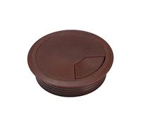 Fymlok Desk Grommet,Desk Cable Hole Practical /80mm Desk Table Plastic Cable Hole Cover PC Computer Desk Round Wire Tidy Grommet Hardware(Dark brown,80mm)