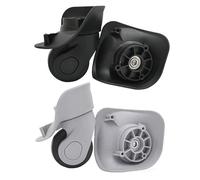 Fymlok Luggage Wheel Replacement 1Pair Suitcase Wheels Swivel Casters Silent Baggage Wheel Luggage Replacement for Trolley Accessory(Black Small)