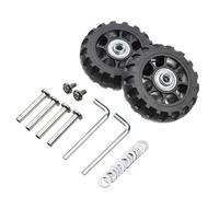 Fymlok Luggage Wheel Replacement 8Pcs Universal Replace Wheels Suitcase Parts Durable Replacement Axles Caster Wheel Repair Tools Kit Silent with Screw(74mm-28.7mm)