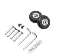 Fymlok Luggage Wheel Replacement 8Pcs Universal Replace Wheels Suitcase Parts Durable Replacement Axles Caster Wheel Repair Tools Kit Silent with Screw(45mm-23mm)