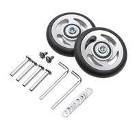 Fymlok Luggage Wheel Replacement 8Pcs Universal Replace Wheels Suitcase Parts Durable Replacement Axles Caster Wheel Repair Tools Kit Silent with Screw(80mm-24.5mm)