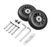 Fymlok Luggage Wheel Replacement 8Pcs Universal Replace Wheels Suitcase Parts Durable Replacement Axles Caster Wheel Repair Tools Kit Silent with Screw(80mm-29mm)