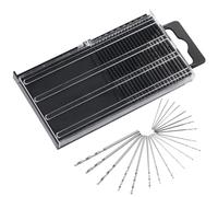 FyMosem 20Pcs Mini Twist Drill Bit Set, 0.3-1.6mm Twist Bits Assortment Kit Micro HSS Drill Bits Precision Drilling Bit Rotary Tools Accessory