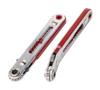 FyMosem 2Pcs Mini Ratchet Screwdriver Wrench Set Elbow Head & Flat Head Ratcheting Screwdriver Handle 1/4" Drive High Torque Offset Reversible Drive Handle for 1/4" Hex Shank Screw Driver Drill Bits