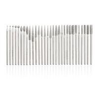 FyMosem 30Pcs 2.35mm Shank Diamond Coated Burr Drill Bits for Rotary Tools