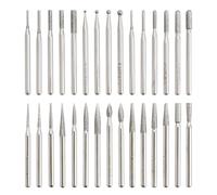 FyMosem 30Pcs Diamond Burr Set 3mm Shank Grinding Bits for Rotary Tools