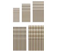 FyMosem 50Pcs HSS CO Mini Twist Bits, M35 Cobalt Twist Drill Bit Set 1-3mm | High Speed Steel Cobalt Micro Drill Bits with Straight Shank, 135° Split Point for Precision Drilling Wood, Metal & Plastic