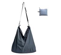 Fynarzel Lightweight Foldable Nylon Crossbody Bag, Stylish Compact Polyester Packable Totes, Simple Collapsible Handbag for Travel, Gym, Sports, Everyday Use - Gray