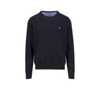 FYNCH-HATTON Casual-fit Feinstrickpullover mit O-Ausschnitt aus Reiner Baumwolle Charcoal/XXL Pullover Sweater